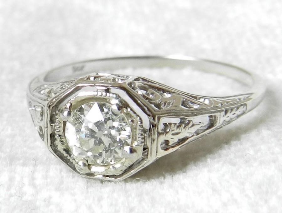 Art Deco Engagement Ring Art Deco Style Diamond Ring Edwardian Style 0