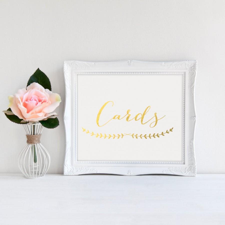 Hochzeit - Gold foiled Cards sign