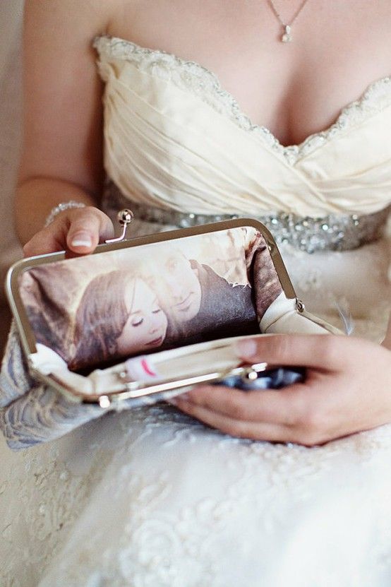 Hochzeit - Photo Personalize Bridal Clutch Bag Bridesmaids Gift - Personalization Only