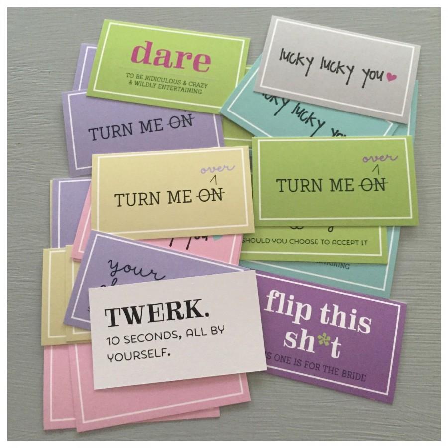 Mariage - 25 Dare Cards - Bachelorette Party Pack v.2