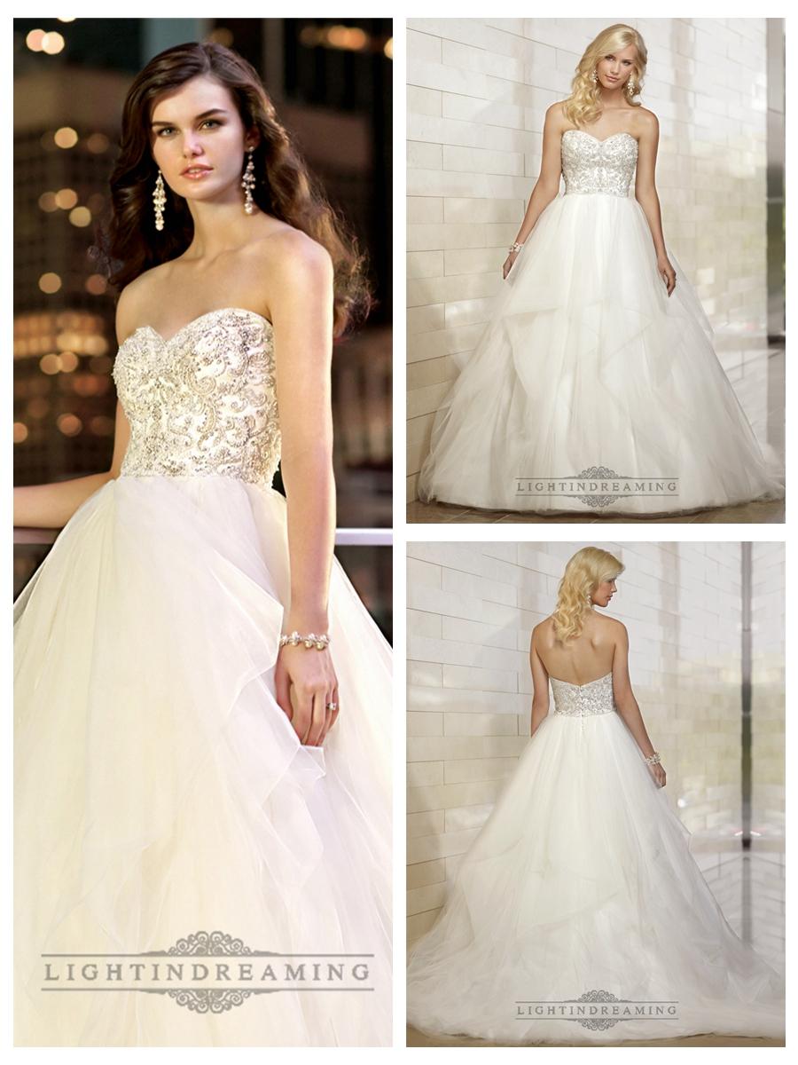 Wedding - Gorgeous Sweetheart Beaded Bodice Ball Gown Wedding Dresses