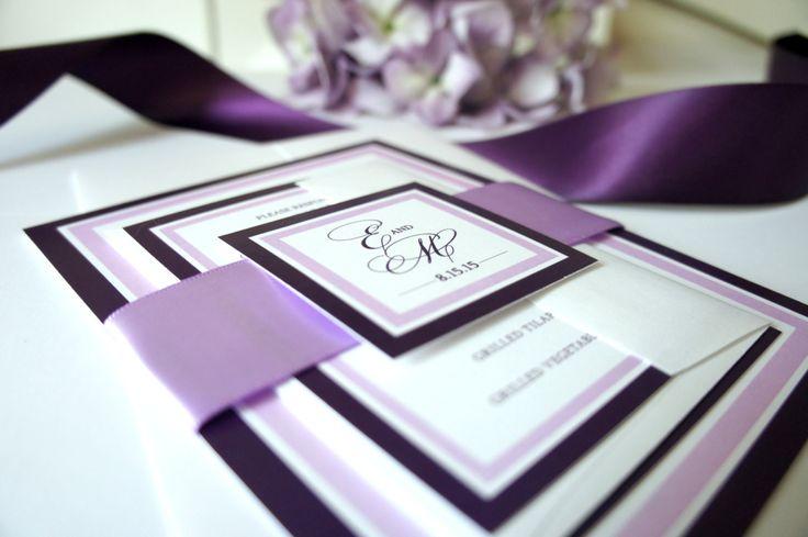 Hochzeit - Purple Wedding Invitation - DEPOSIT