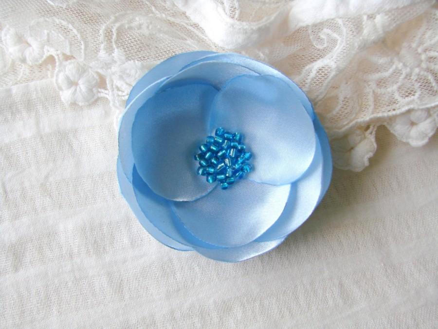 Свадьба - Baby blue flower Light blue flower Blue corsage flower Light blue flower Bridal baby blue flower Bridesmaids blue flower Baby blue wedding