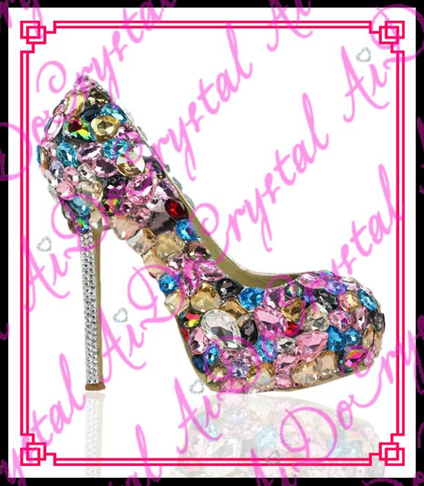 زفاف - Colorful Diamond High Heels