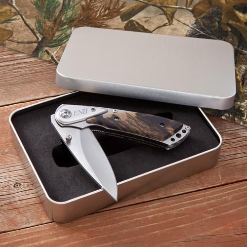 Hochzeit - Deluxe Engraved Camouflage Lock Back Pocket Knife