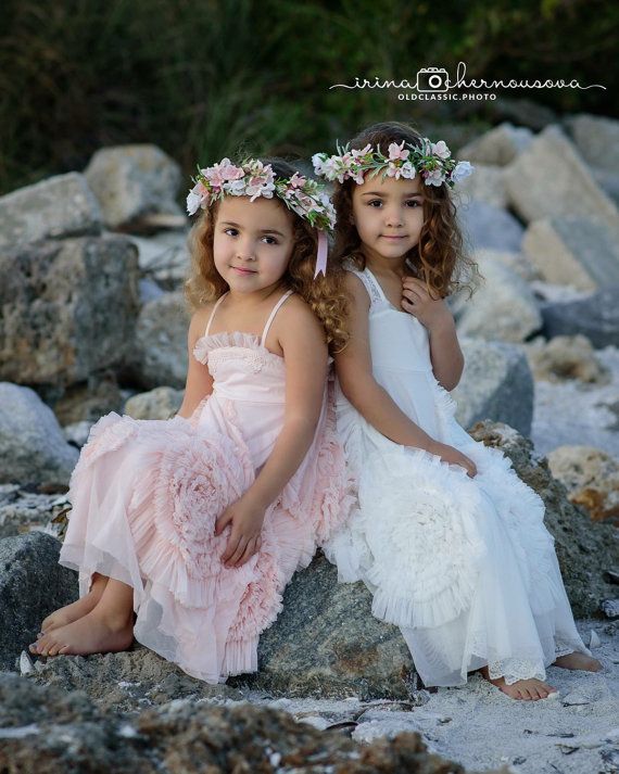 زفاف - Sisters Matching Flower Crowns, Girls Flower Crown, Baby Headband, Flower Headband, Boho Flower Girl, Flower Girl, Toddler Flower Crown