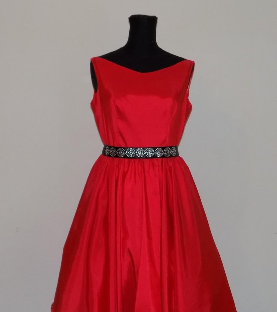 Hochzeit - Red dress, PROM DRESS, red taffeta gown, ball gown, evening dress, cocktail dresses and party, wedding dress,