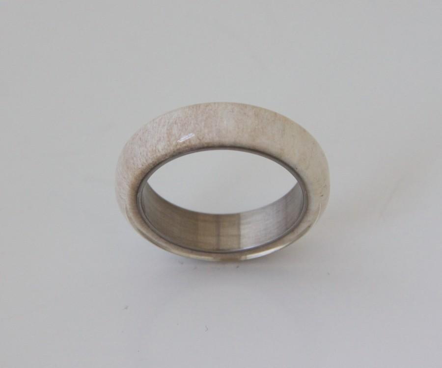 زفاف - Antler Ring Man Ring titanium deer antler ring mens woman wedding band