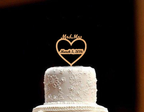 Mariage - Rustic Wedding Cake Topper Wedding Cake Topper Wood Wedding Cake Topper Personalized Wedding Cake Topper Mr and Mrs Cake Topper