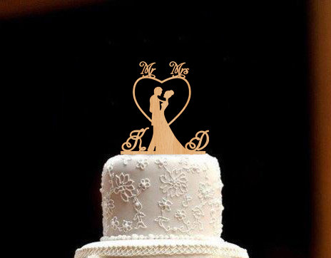 Свадьба - Wedding Cake Topper Wedding Topper bride and groom Rustic Wedding Topper Mr and Mrs Cake Topper