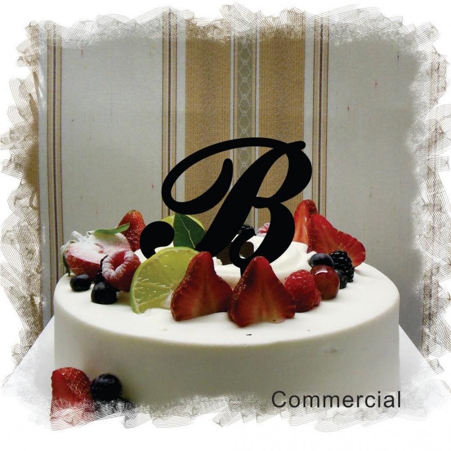 Hochzeit - Monogram Wedding Cake Topper - 5"or 6" Beautiful Single Monogram letter Cake Topper ( Special Custom Made Initial Wedding Topper )