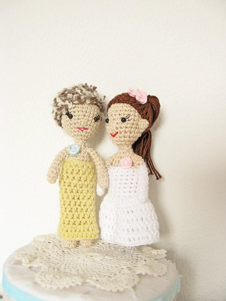 Свадьба - Lesbian Wedding Cake Topper, Bride and Bride Cake Topper, LGBT cake topper, Same Sex Cake Topper