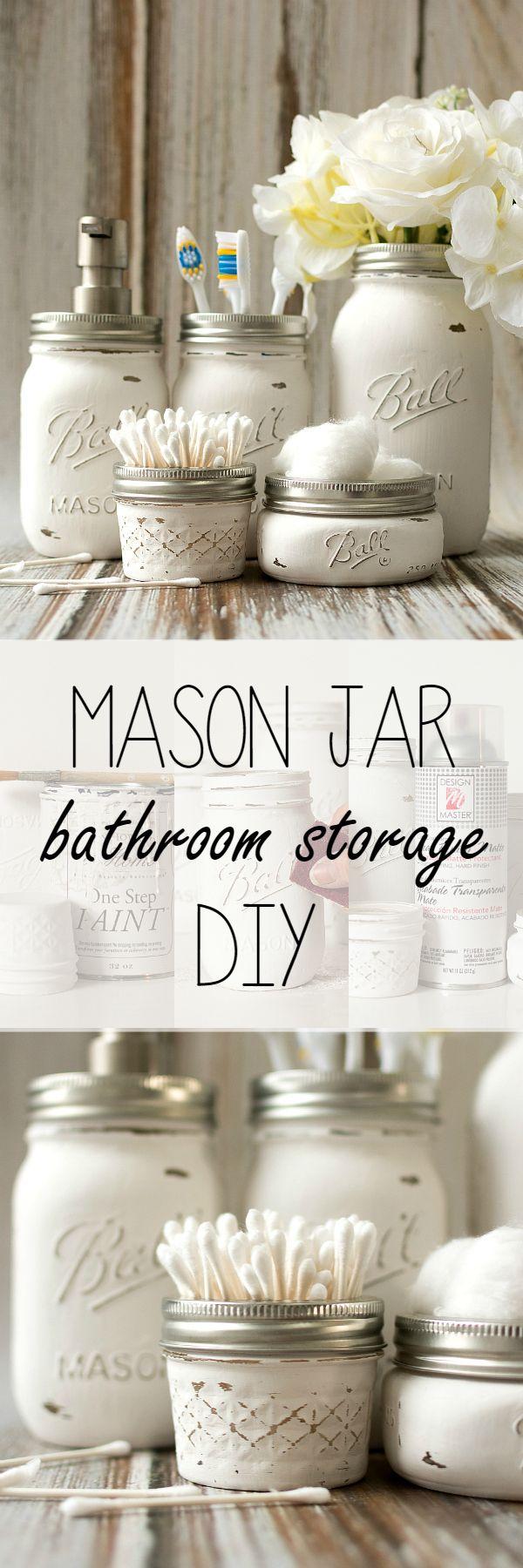 زفاف - Mason Jar Bathroom Storage & Accessories
