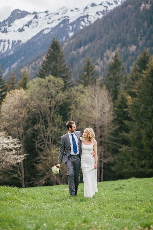 Mariage - French Alps Rustic Winter Wedding Inspiration Shoot
