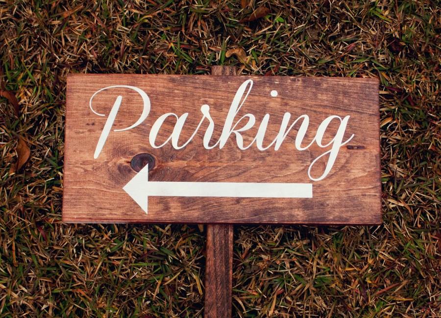 Mariage - Ceremony Parking Wedding Sign - Reclaimed Wood WS-73