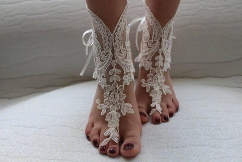 Свадьба - ivory anklet