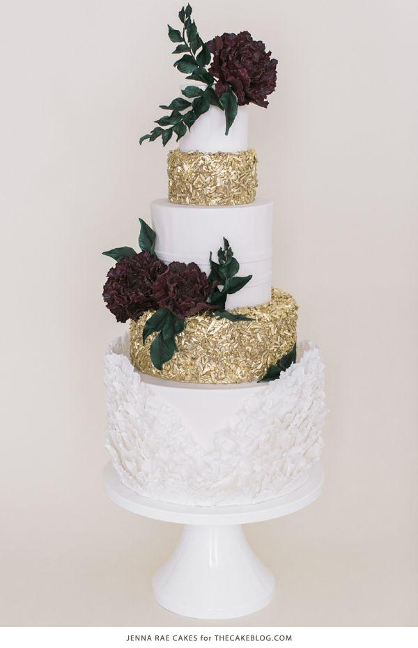 Hochzeit - 2015 Wedding Cake Trends : Sequins