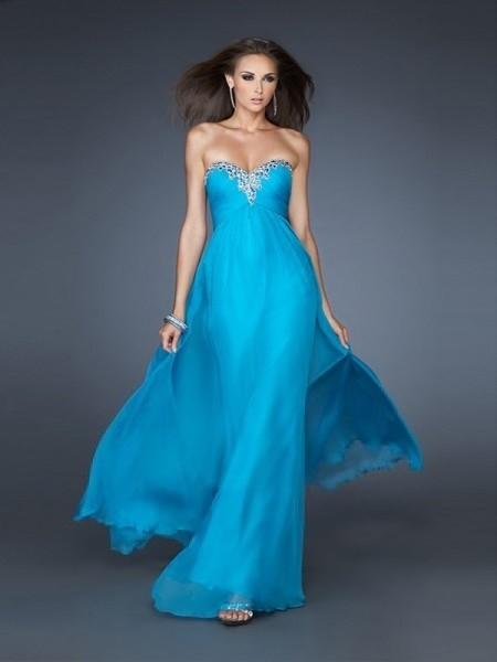 Mariage - Sexy A-line Sweetheart Applique Sleeveless Floor-length Dress Online Sale at GBP87.99