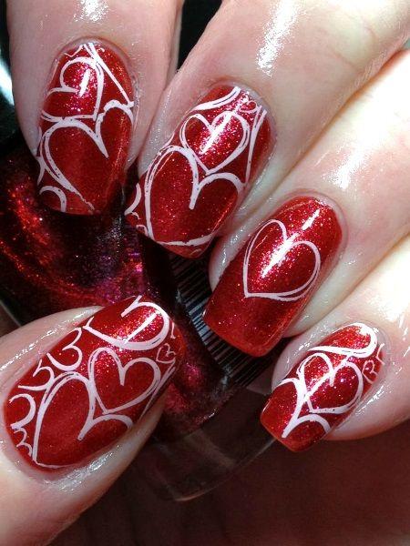 Свадьба - 50 Best Valentines Day Nail Art Designs