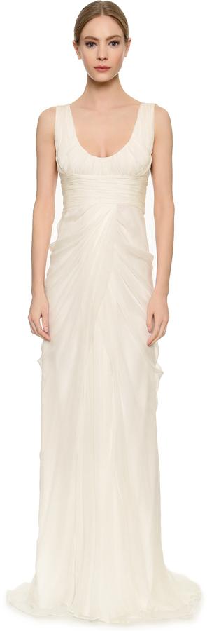 Mariage - J. Mendel Josephine Gown with Draped Bodice