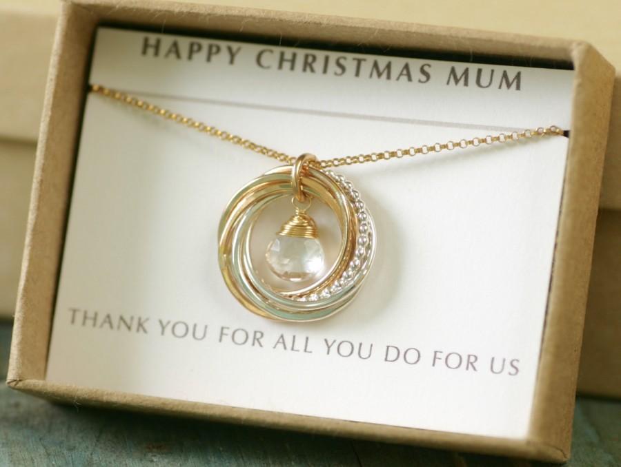 زفاف - Gift for mother of the groom necklace, 6th anniversary gift for mom on wedding day gifts for mom from daughter - Lilia