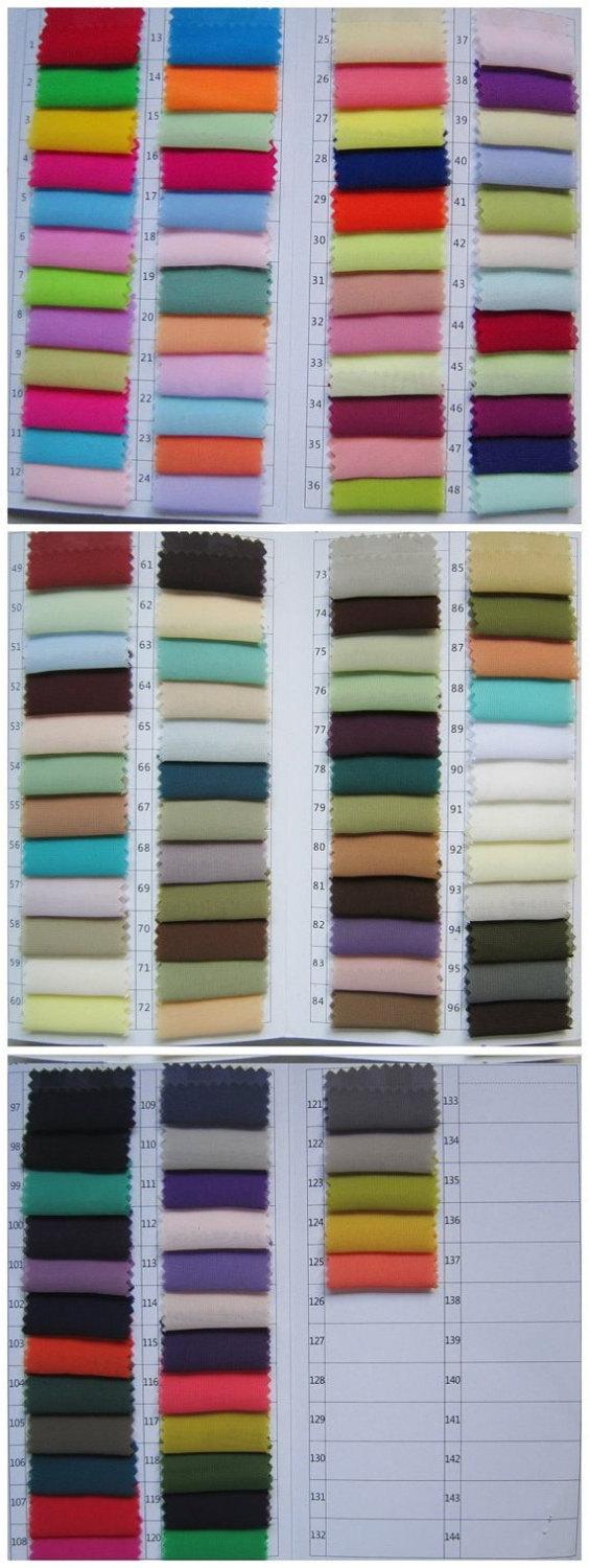 Свадьба - Swatch Book of Chiffon with 49 colors