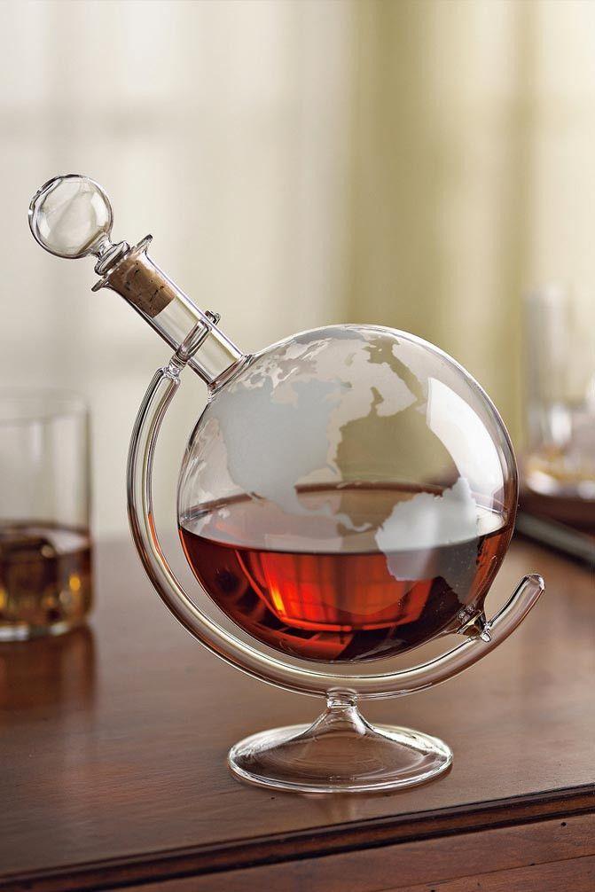 زفاف - Etched Globe Spirits Decanter