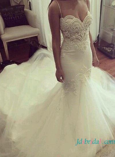 Mariage - H1619 sexy latest mermaid wedding dress with sweetheart neck