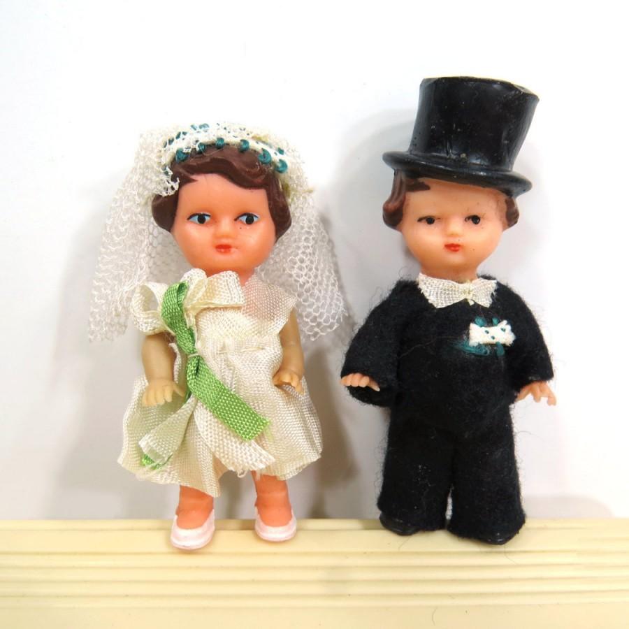 Mariage - Vintage Bride & Groom Wedding Cake Topper East Germany