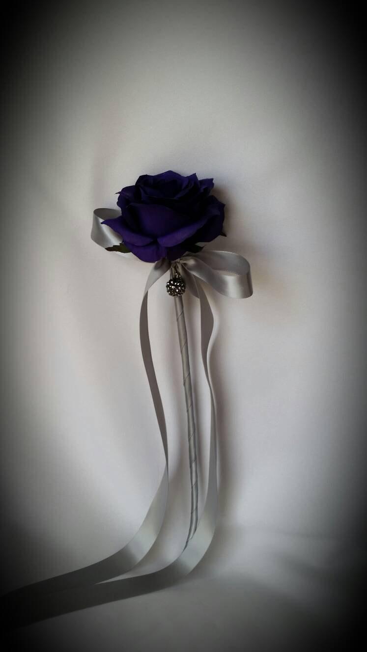 Свадьба - Purple, Bridesmaid bouquet, Wand, Wand bouquet