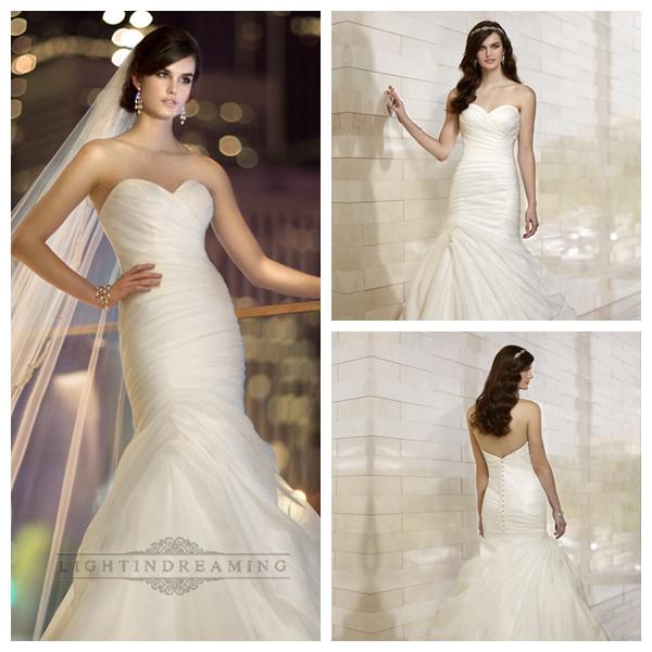 Mariage - Stunning Organza Sweetheart Ruched Bodice Simple Wedding Dresses
