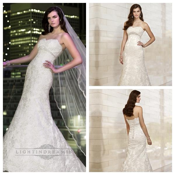Wedding - Sweetheart A-line Beading Lace Appliques Wedding Dresses with Beading Belt