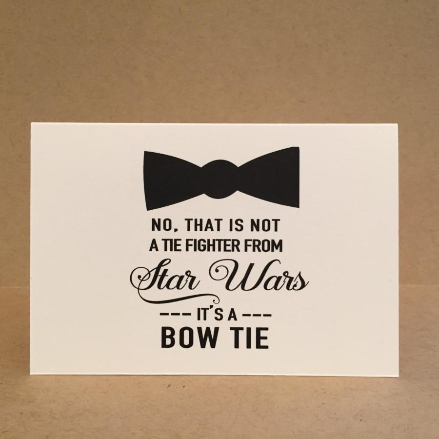 Wedding - Will You Be My Groomsman Card Best Man Card Groomsmen Cards { Star Wars Wedding } Bowtie Tie Star Wars inspired A1 Size