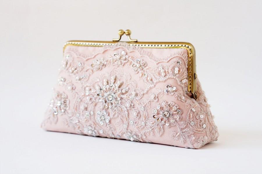 Girly Handbags Lace Satin Top Handle Clutch Bag Handbag Wedding Vintage Womens