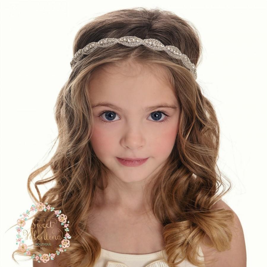 Mariage - Rhinestone bridal headband, wedding headband, Flower Girl Headband, crystal headband, bohemian bridal headband, Baby headbands,Baby headband