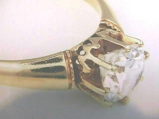 زفاف - Antique 14K Setting 1 CT. Victorian Engagement Ring 14K Yellow Gold Solitaire Mounting for Diamond 6.5mm - 7mm 1 - 1.25 Carat One Carats