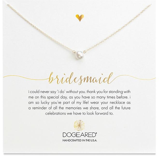 زفاف - Dogeared Bridesmaid Cultured Freshwater Pearl Necklace, 16"