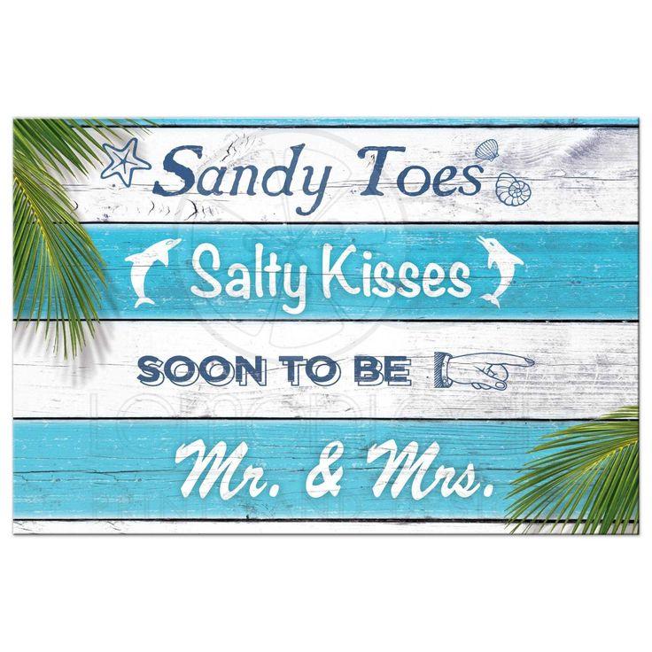 Свадьба - Save The Date - Turquoise Beach Sandy Toes Salty Kisses