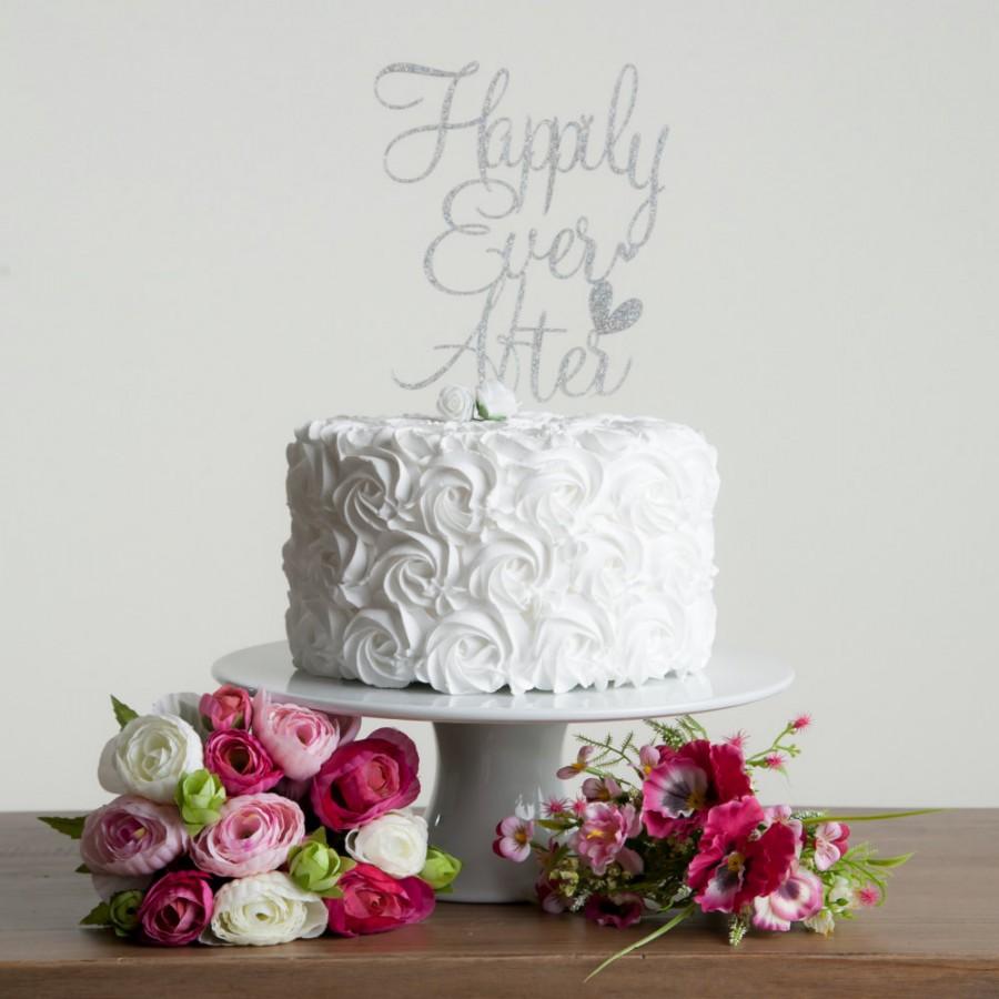 Hochzeit - Happily Ever After Love DIY Wedding themed cake topper