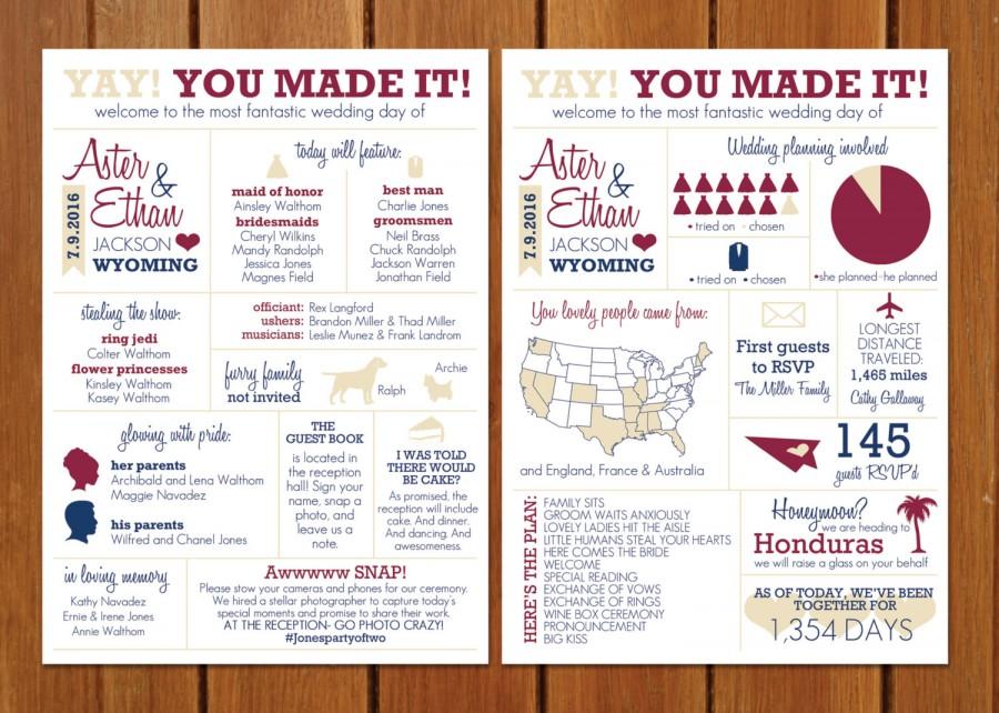 Mariage - Infographic Wedding Program