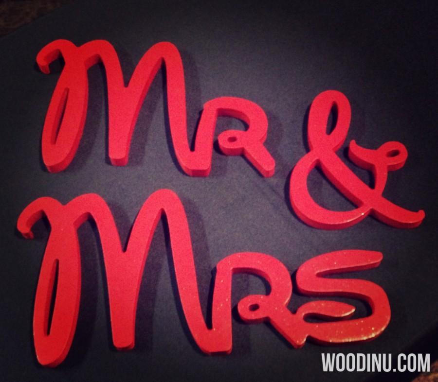 Wedding - Disney Wedding - Wedding Sign - Engagement Photo Prop - Wedding Photo - Disney Wedding Sign - Wood Letter Sign - Mr and Mrs Wedding Sign