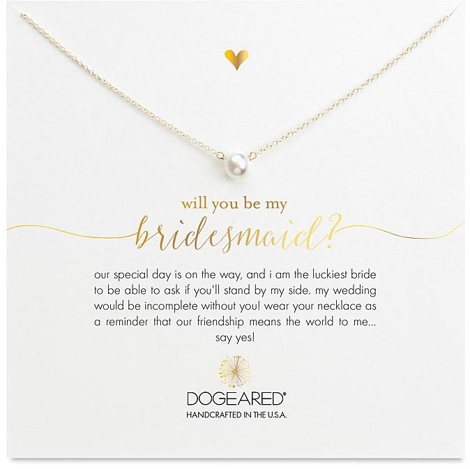 Wedding - Dogeared Will You Be My Bridesmaid? Necklace, 16"