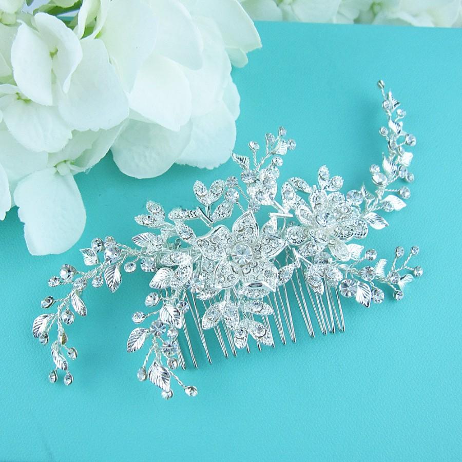 Hochzeit - Bridal Comb Headpiece, Rhinestone Comb, Crystal Bridal Comb, Pearl Wedding Comb, Hair Comb, Wedding Hair Piece, Bridal Headpiece 221654888