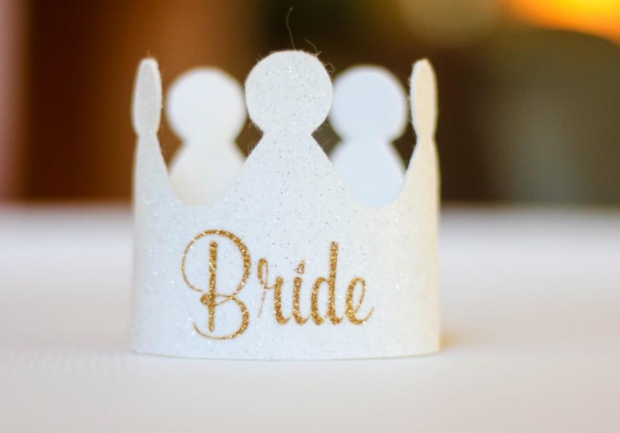 زفاف - Bachelorette Party Crown - Bachelorette Gift - Headband - Bridal Shower - Accessory - Glitter