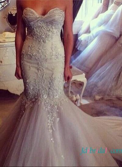 Mariage - Modern 2016 strapless fitted mermaid wedding dress