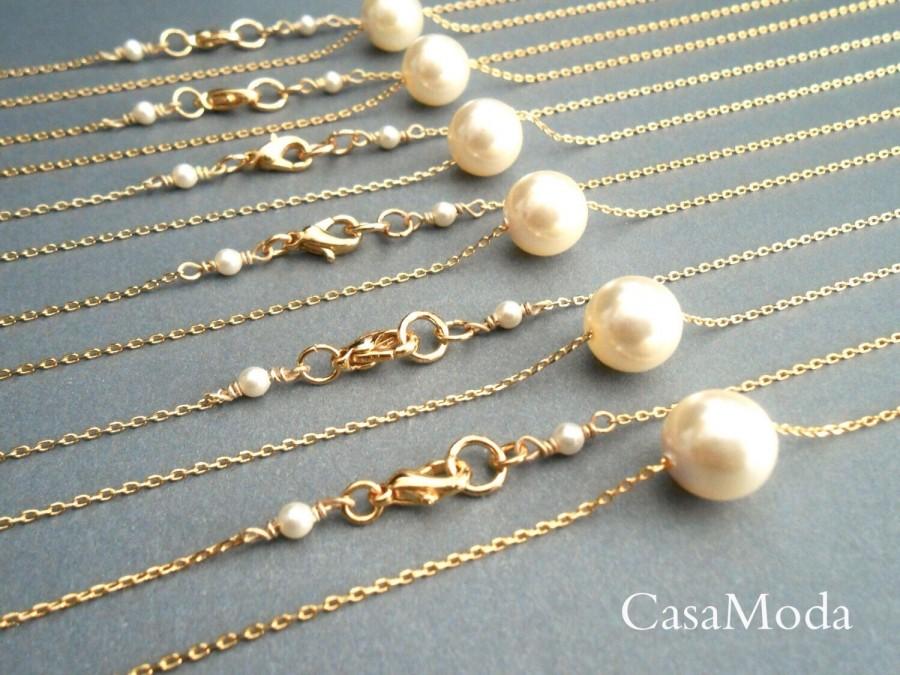 Свадьба - ivory pearl necklace 