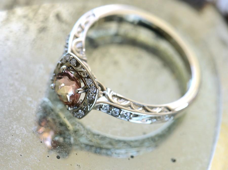 زفاف - Art Deco Engagement Ring - Center Stone Customizable