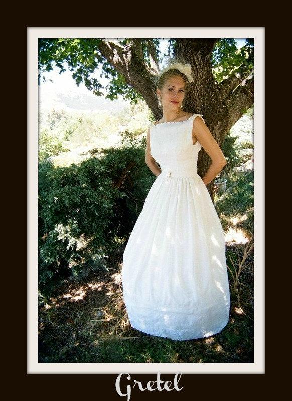Свадьба - Cotton Wedding Dress  'GRETEL'