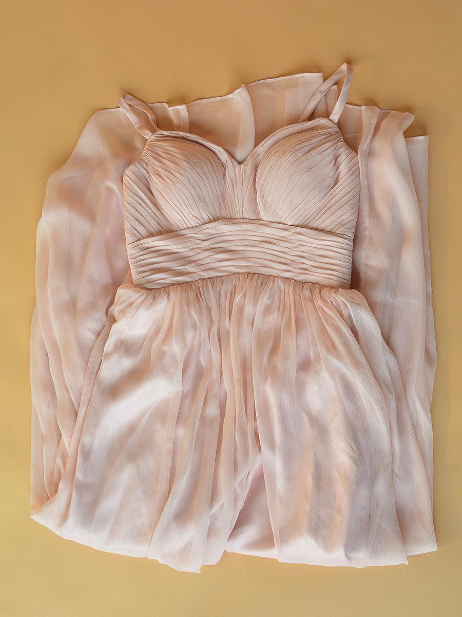 زفاف - Blush Bridesmaid Dress, A-line Floor-length Crinkle Chiffon Bridesmaid Dress,long bridesmaid dress