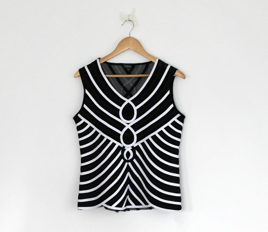 زفاف - Art Deco vest /Delicat tule top/ sleeveless top